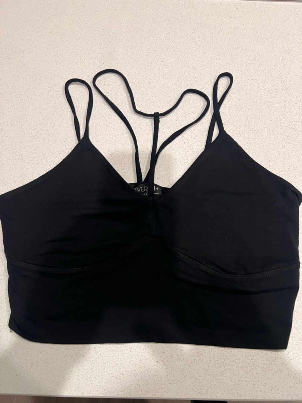 Forever 21 Black Strappy Sports Bralette